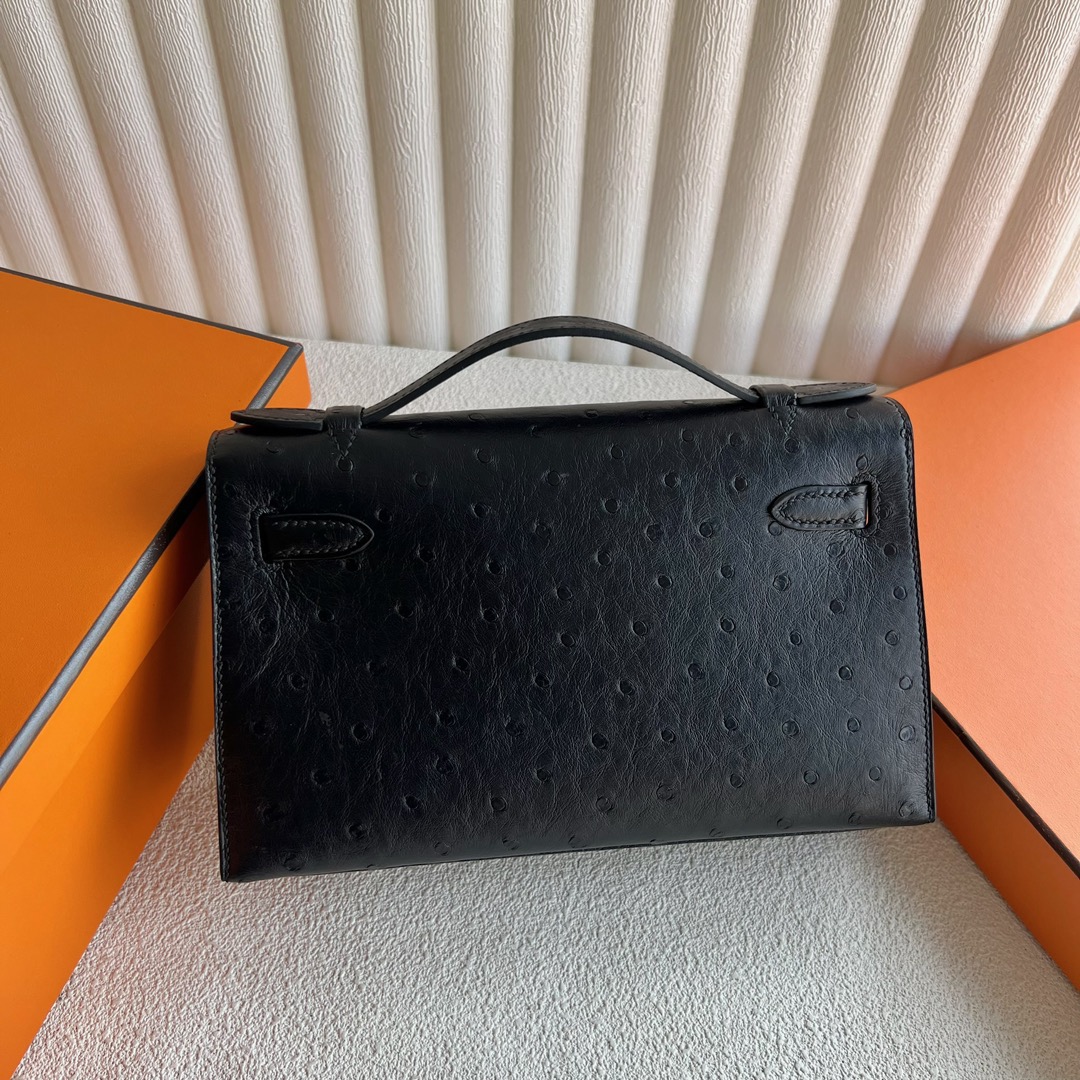 愛馬仕經典女包馬來西亞吉隆玻價格 Hermes Kelly Pochette Ostrich Noir黑色