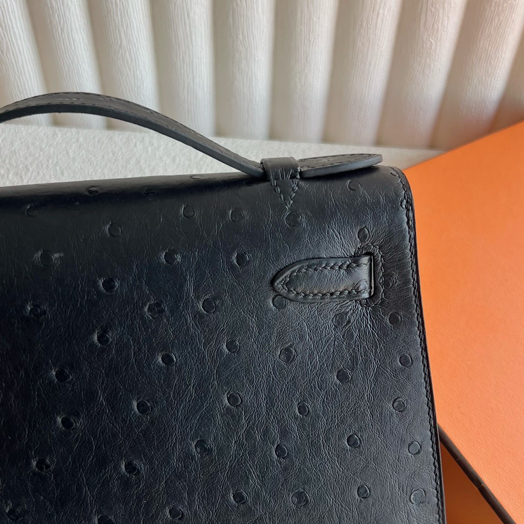 愛馬仕經典女包馬來西亞吉隆玻價格 Hermes Kelly Pochette Ostrich Noir黑色