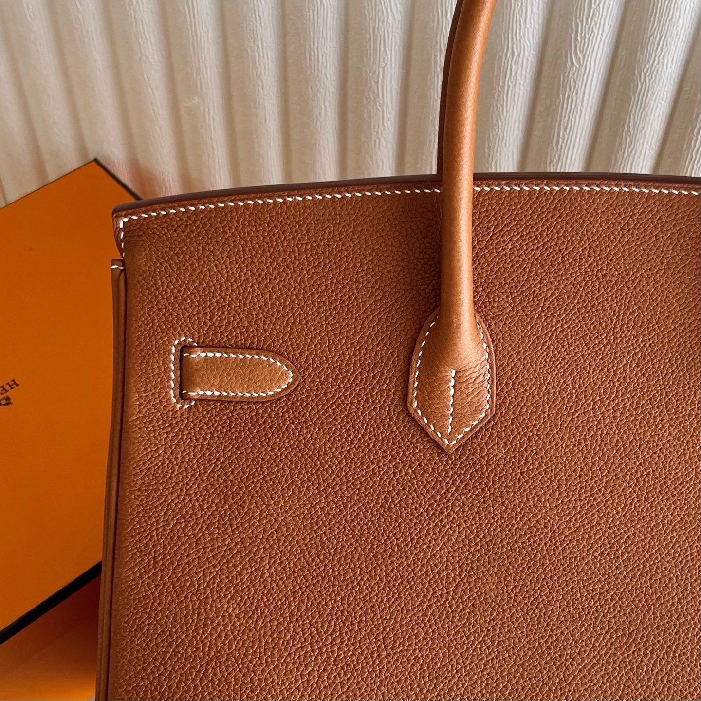 新加坡愛馬仕鉑金包35寸專櫃價格Hermes Birkin 35 Barenia Faubourg 馬鞍皮 Fauve