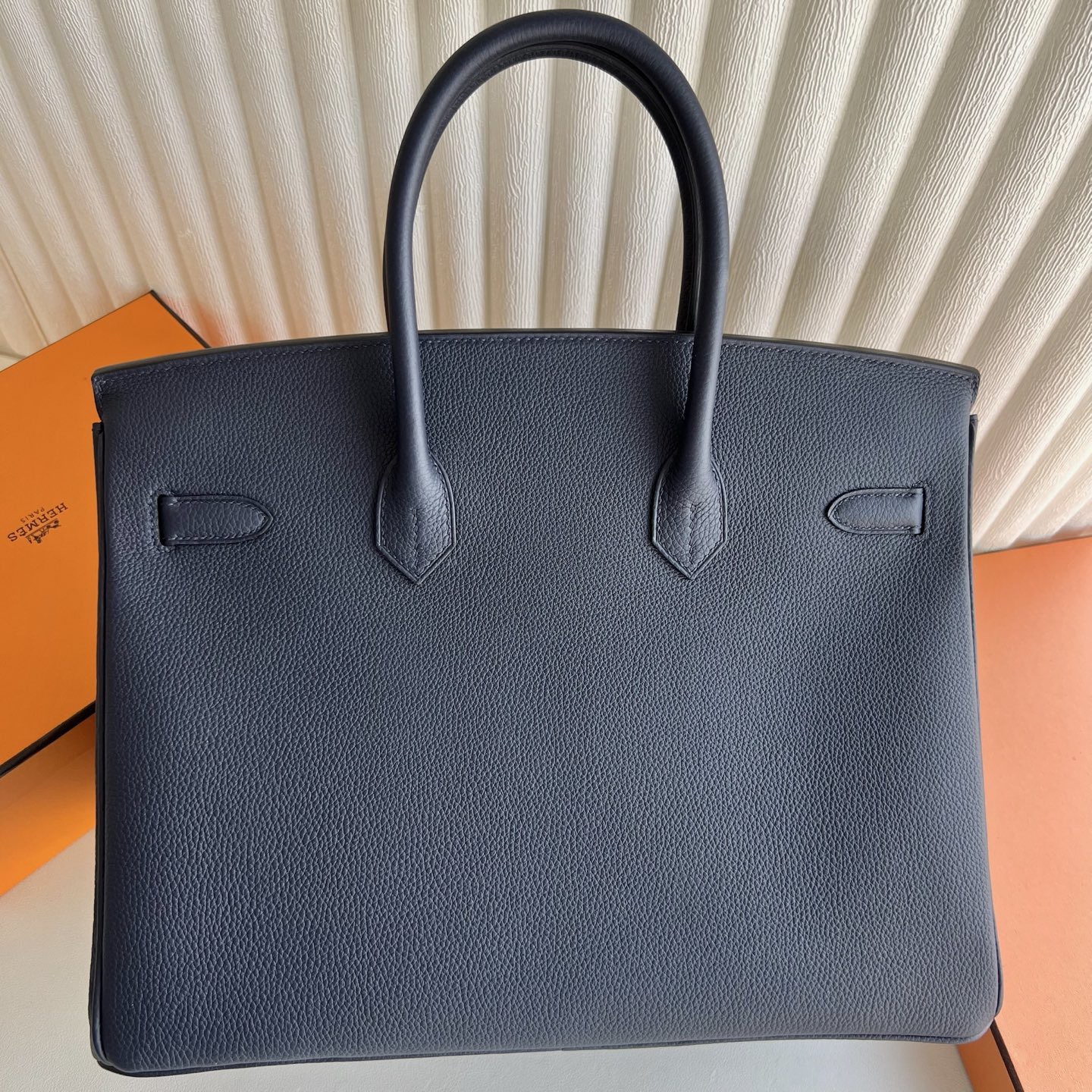 愛馬仕鉑金包35寸專櫃有賣嗎 Hermes Birkin 35 Togo 2Z Blue nuit午夜藍