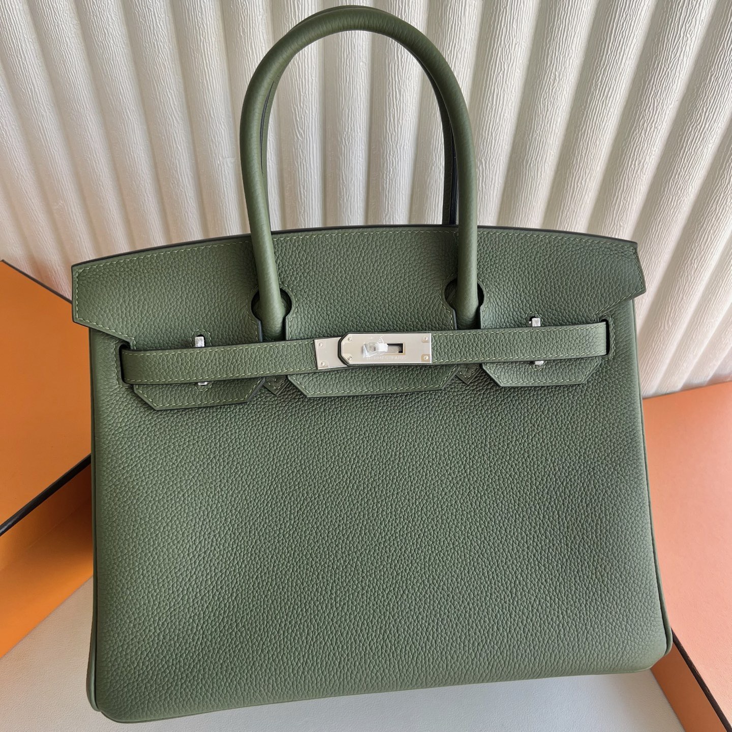 愛馬仕鉑金包尺寸規格大全 Hermes Birkin 30 Togo V6 Canopee叢林綠 銀色五金