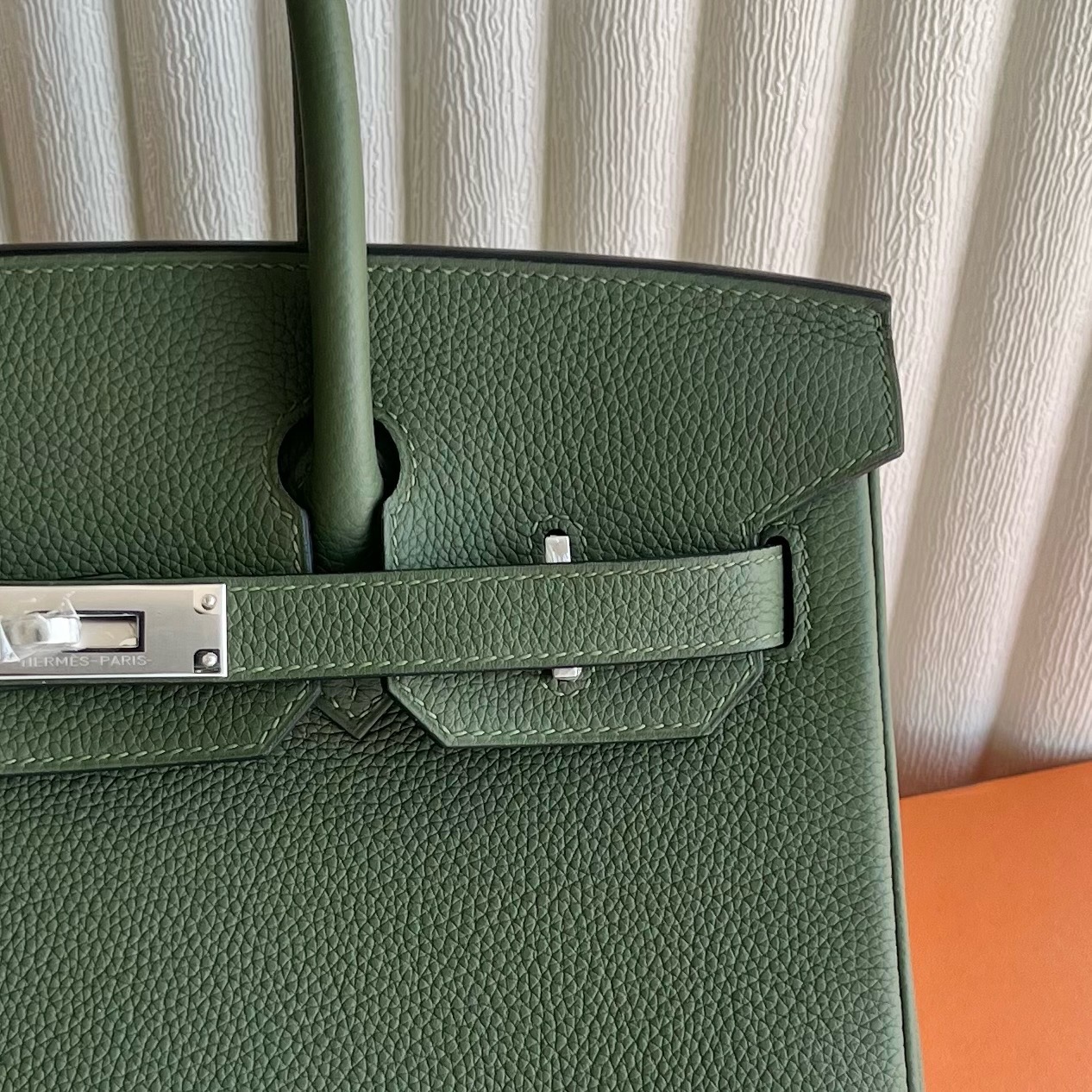 愛馬仕鉑金包尺寸規格大全 Hermes Birkin 30 Togo V6 Canopee叢林綠 銀色五金
