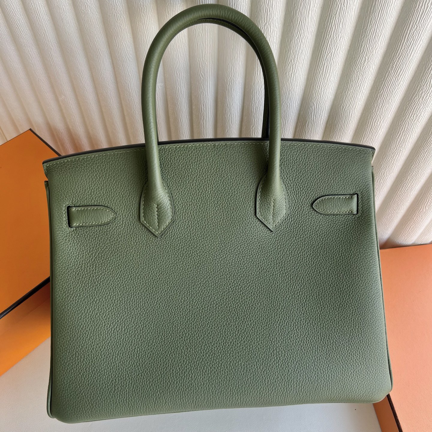 愛馬仕鉑金包尺寸規格大全 Hermes Birkin 30 Togo V6 Canopee叢林綠 銀色五金