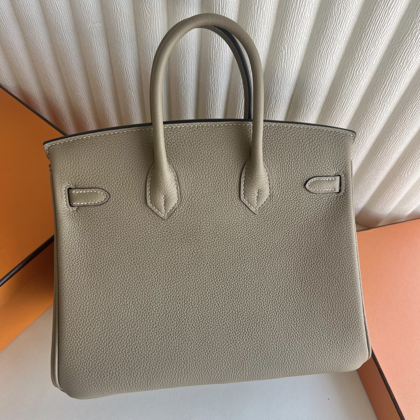 愛馬仕鉑金包尺寸規格表Hermes Birkin 25 Togo D0 Beige de weimer 威馬犬米色