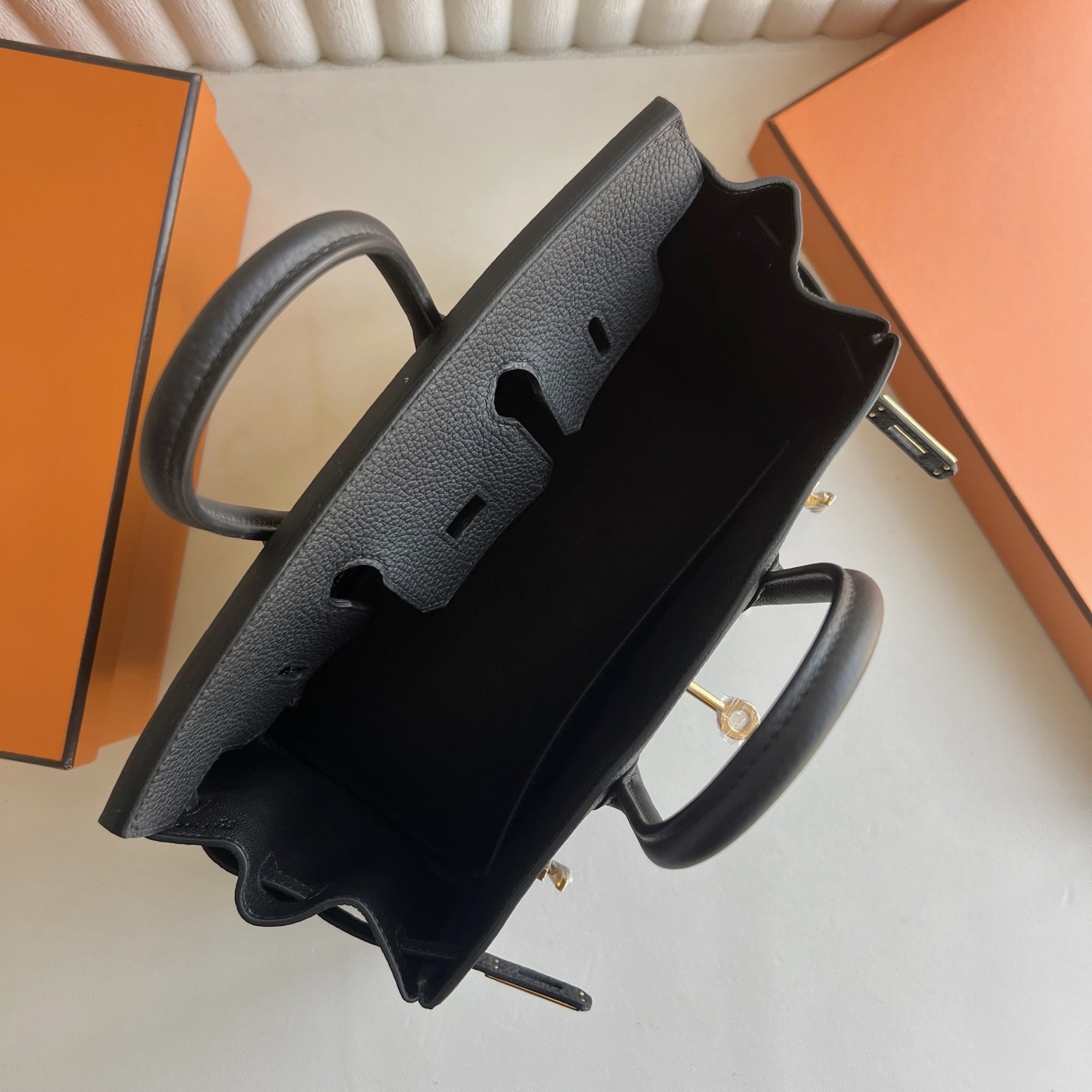 愛馬仕鉑金包25寸專櫃有賣嗎 Hermes Birkin 25 Togo 黑色Noir金色五金