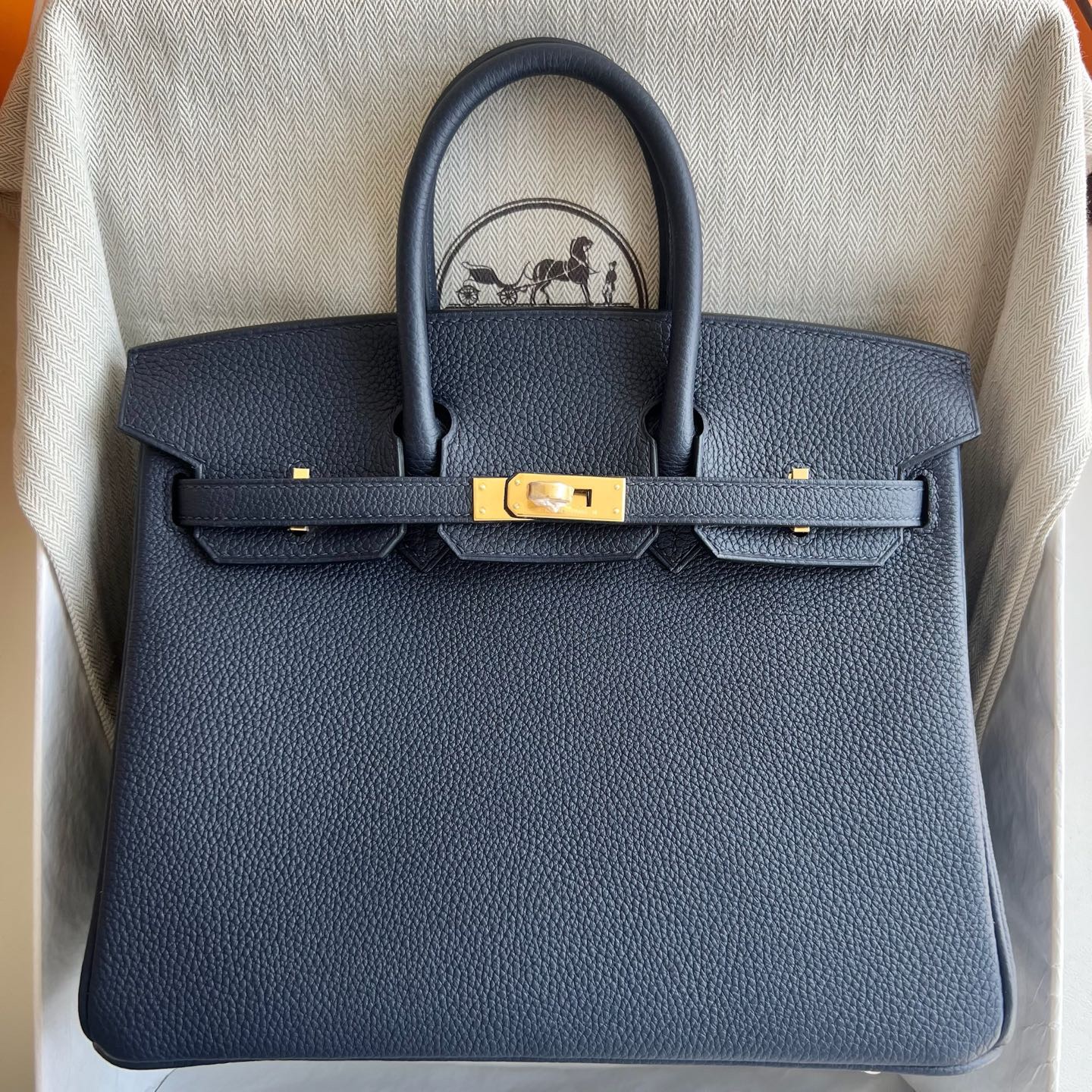 愛馬仕鉑金包25寸泰國專櫃價格 Hermes Birkin 25 Togo 2Z午夜藍Bleu Nuit金色五金