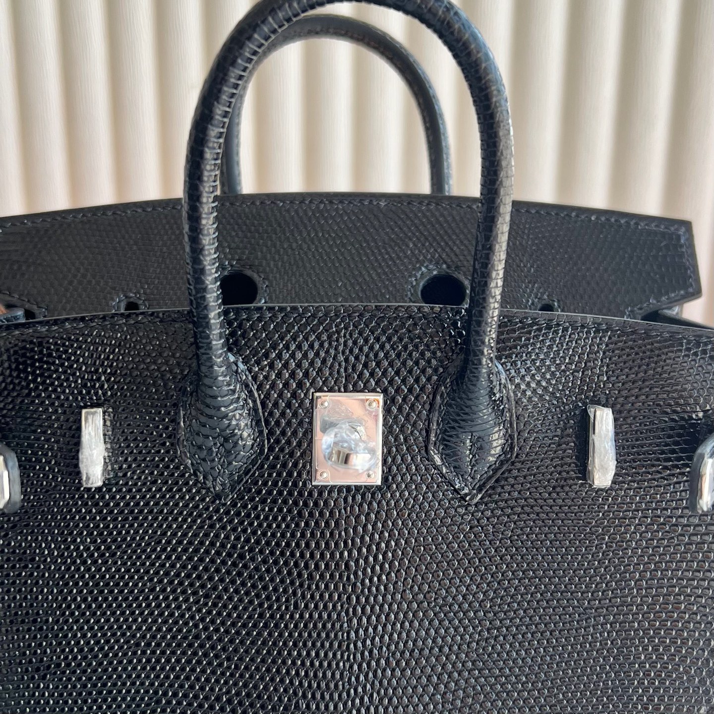 愛馬仕鉑金包泰國售價多少 Hermes Birkin 20 Sellier Lizard蜥蜴皮黑色Noir銀色五金
