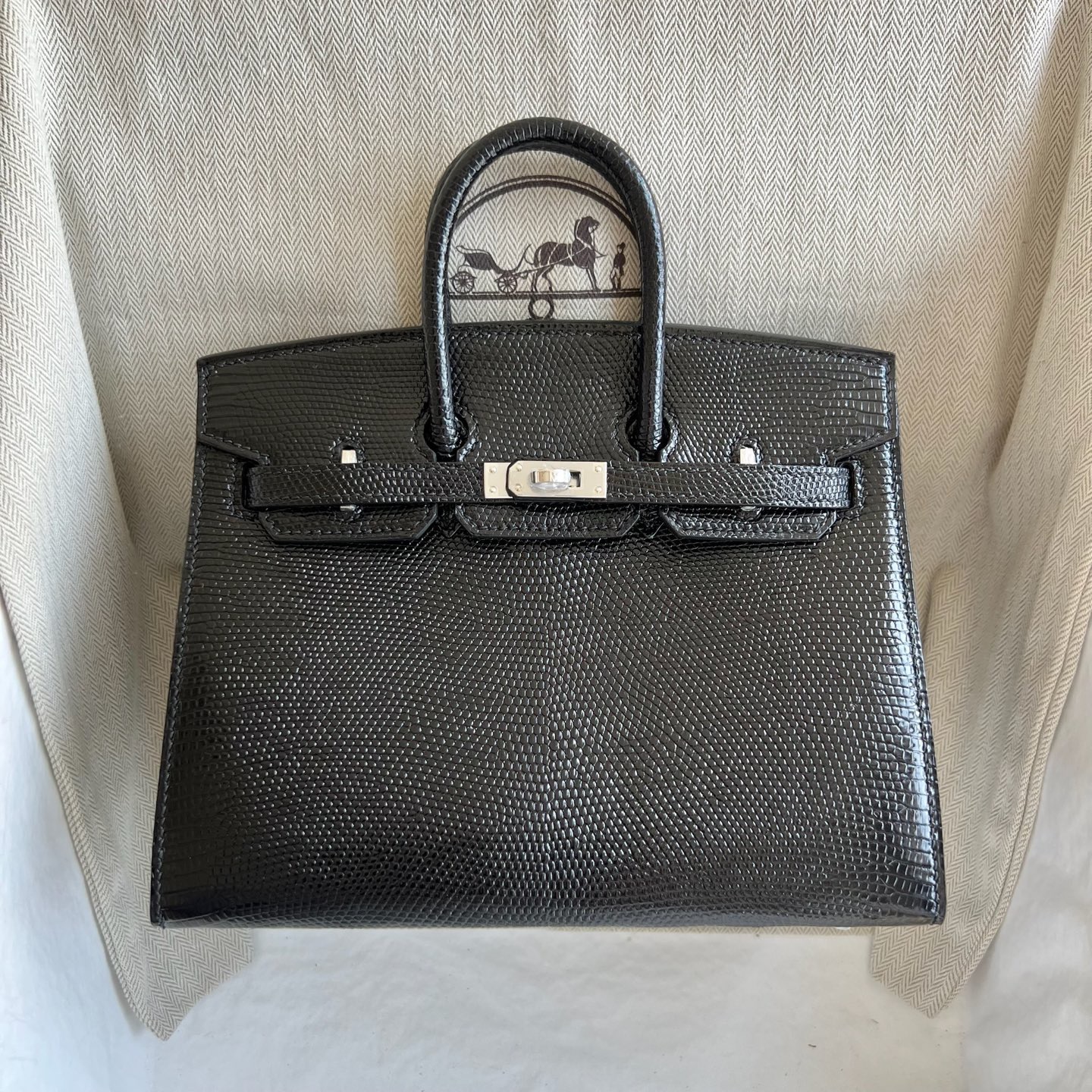 愛馬仕鉑金包泰國售價多少 Hermes Birkin 20 Sellier Lizard蜥蜴皮黑色Noir銀色五金
