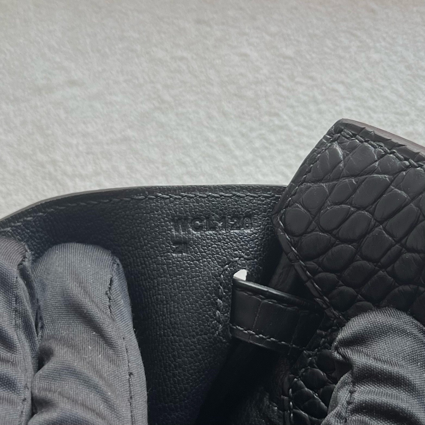 愛馬仕鉑金包包圖片大全 Hermes Birkin 25 Touch Togo/Matte Alligator Crocodile黑色Nior