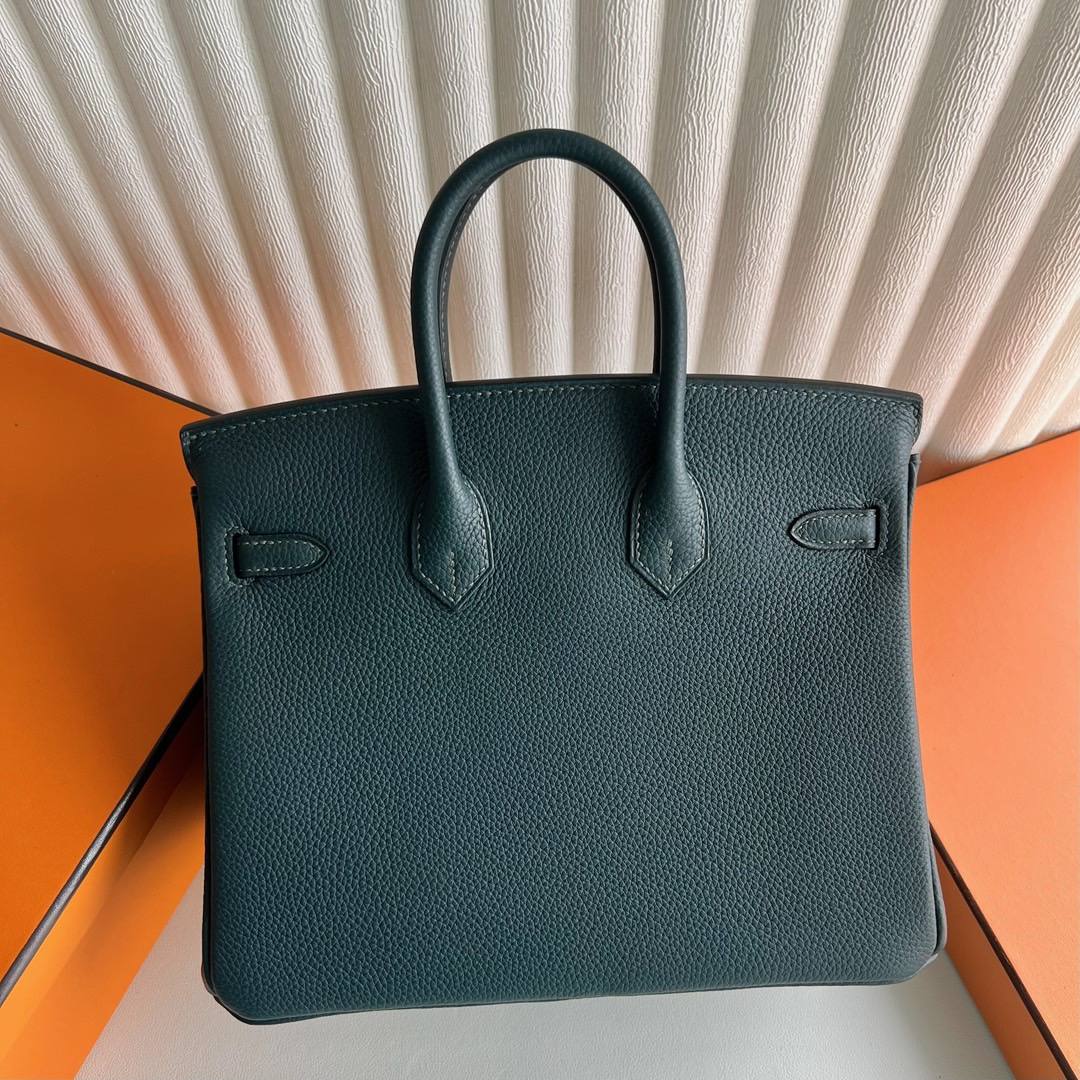 愛馬仕鉑金包馬來西亞價格 Hermes Birkin 25 Togo拼swift Vert cypres松柏綠柏樹綠/Bleu Zellige琉璃藍