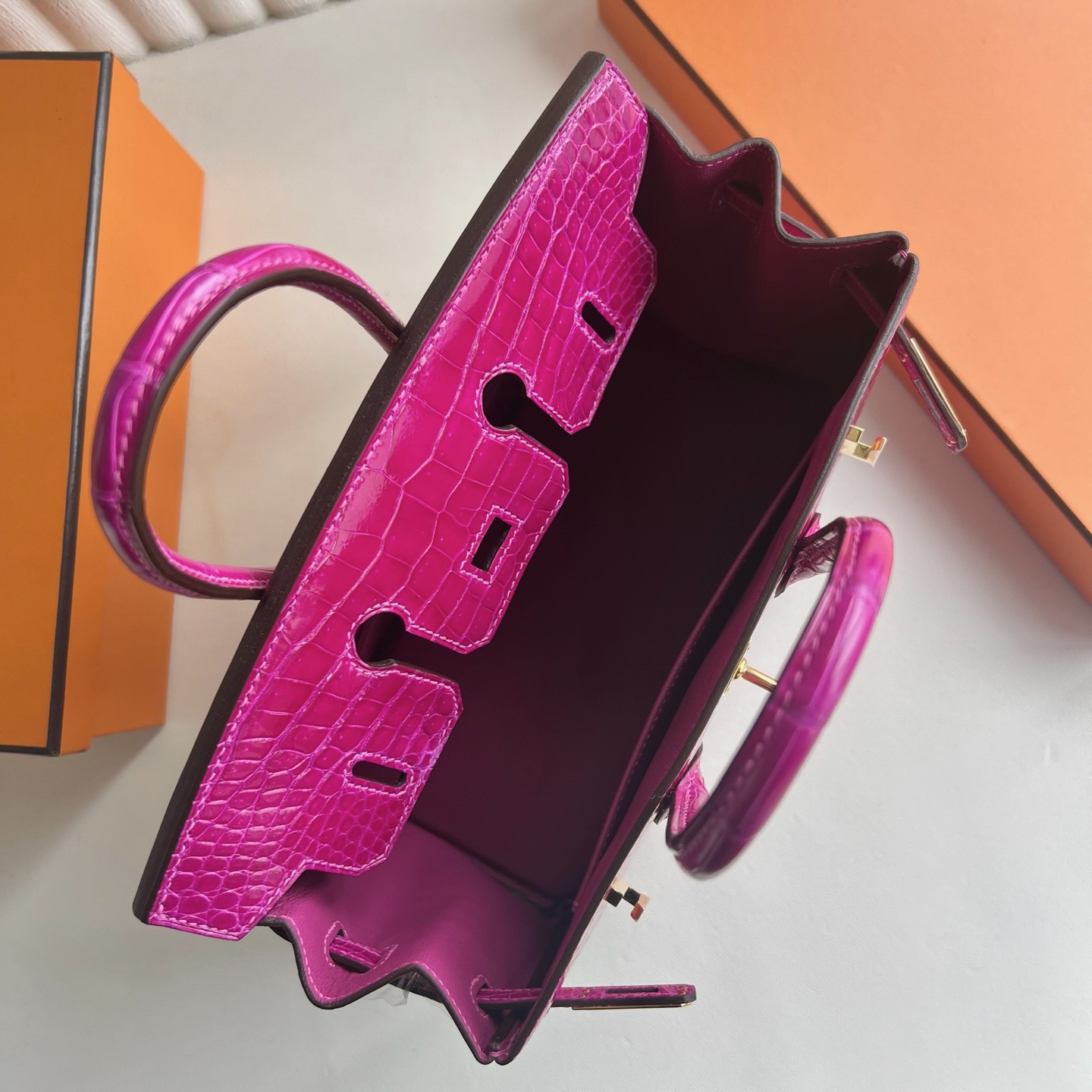 愛馬仕鉑金包包價格一覽表 Hermes Birkin 25 J5 Rose Scheherazade天方夜譚紫 金色五金
