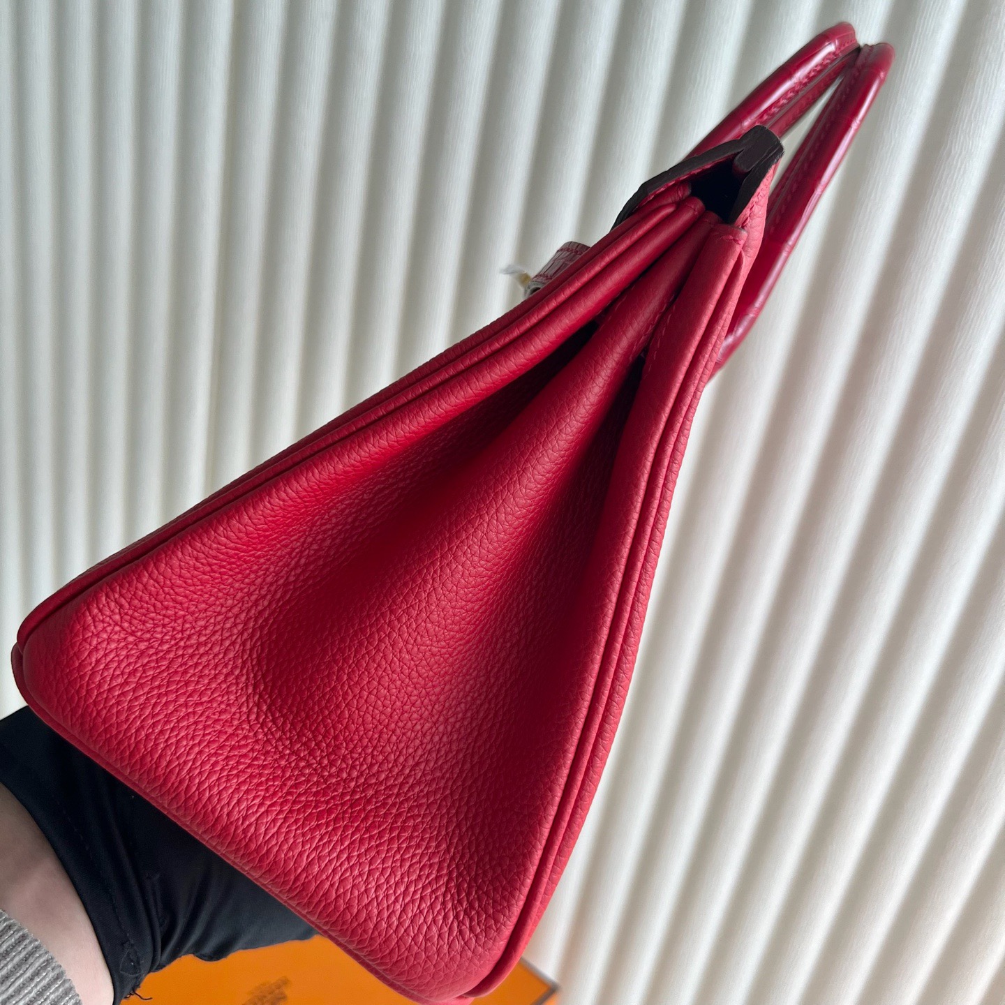 愛馬仕鉑金包配貨要配多少 Hermes Birkin 25 Touch Togo/霧面美洲鱷魚 Q5 Rouge Casaque國旗紅