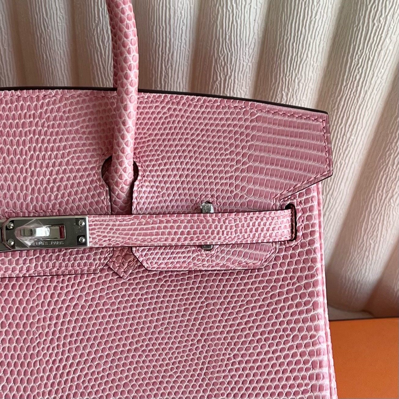 越南愛馬仕鉑金包多少錢一隻 Hermes Birkin 25 Lizard Rose Sakura櫻花粉內拼Crocus紫夢幻紫