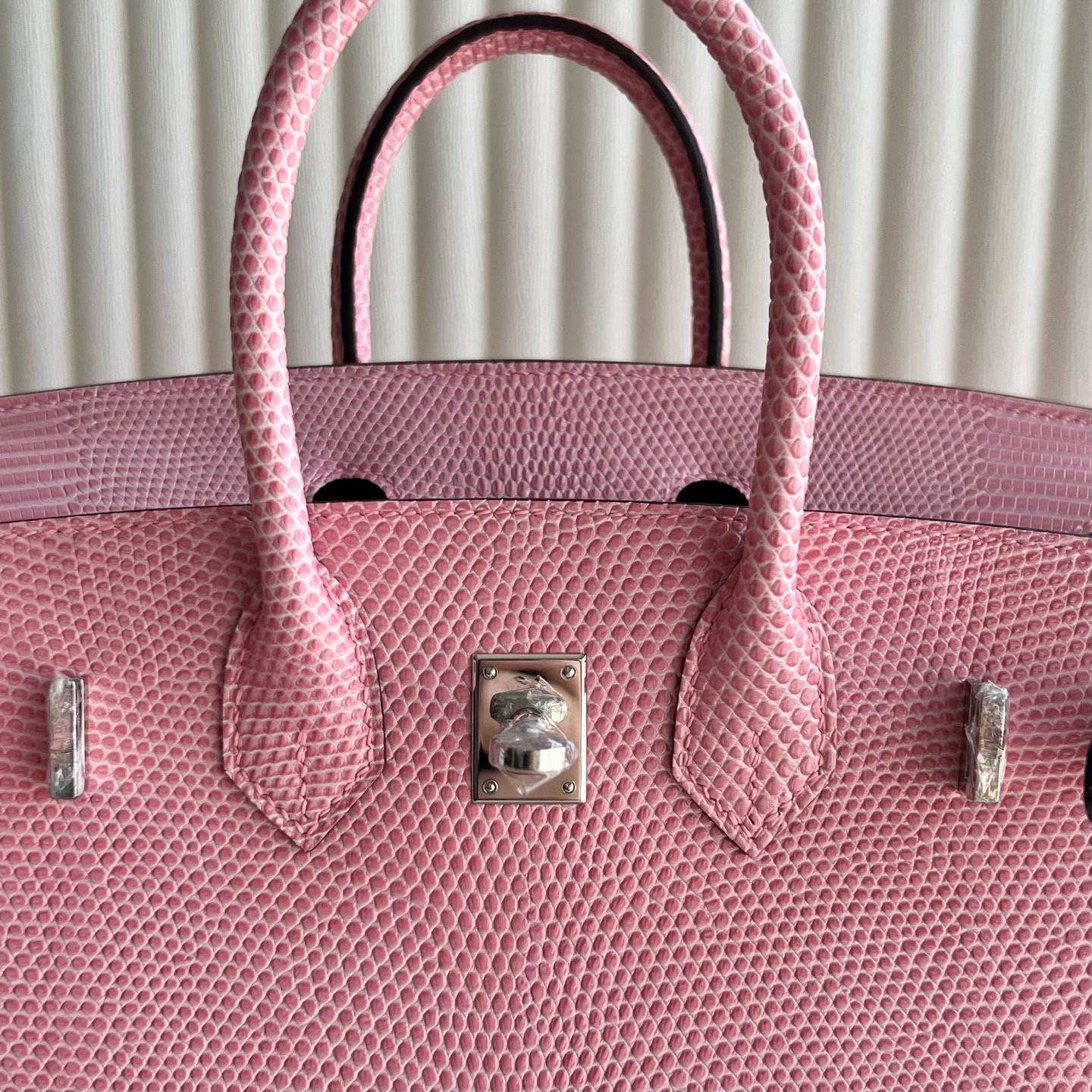 越南愛馬仕鉑金包多少錢一隻 Hermes Birkin 25 Lizard Rose Sakura櫻花粉內拼Crocus紫夢幻紫