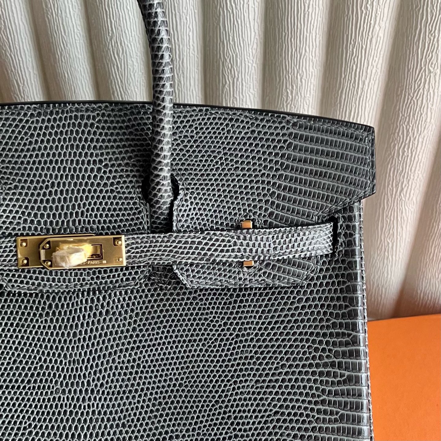 愛馬仕鉑金包25寸價格及圖片 Hermes Birkin 25 Lizard Gris Fonce 麻繩灰