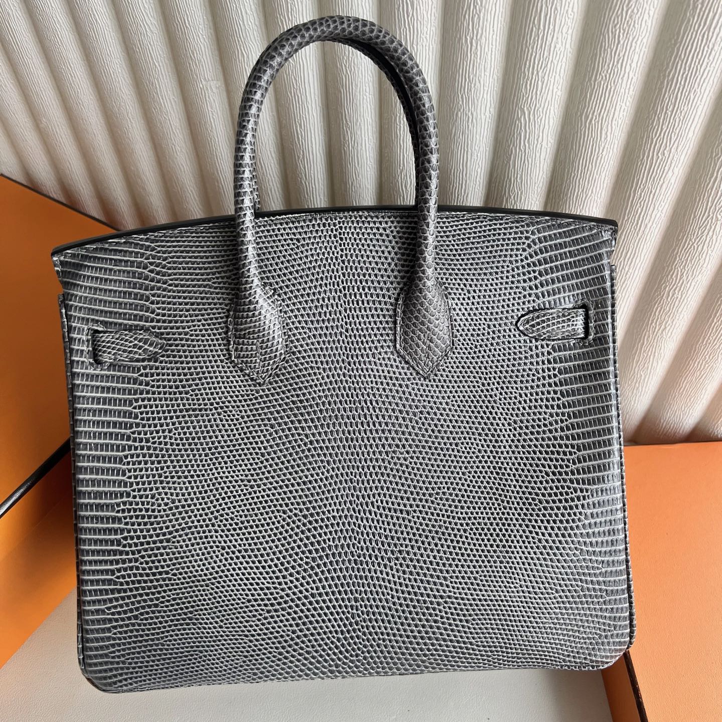 愛馬仕鉑金包25寸價格及圖片 Hermes Birkin 25 Lizard Gris Fonce 麻繩灰