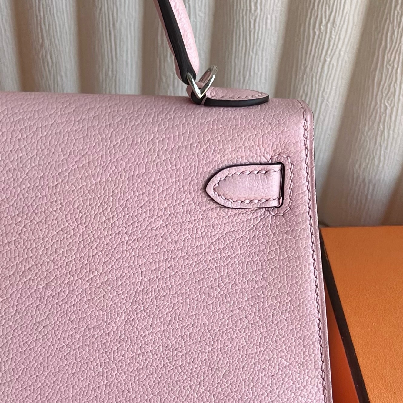 愛馬仕二代凱莉mini 香港價格多少錢 Hermes Kelly Mini Sellier Chever Rose Sakura櫻花粉