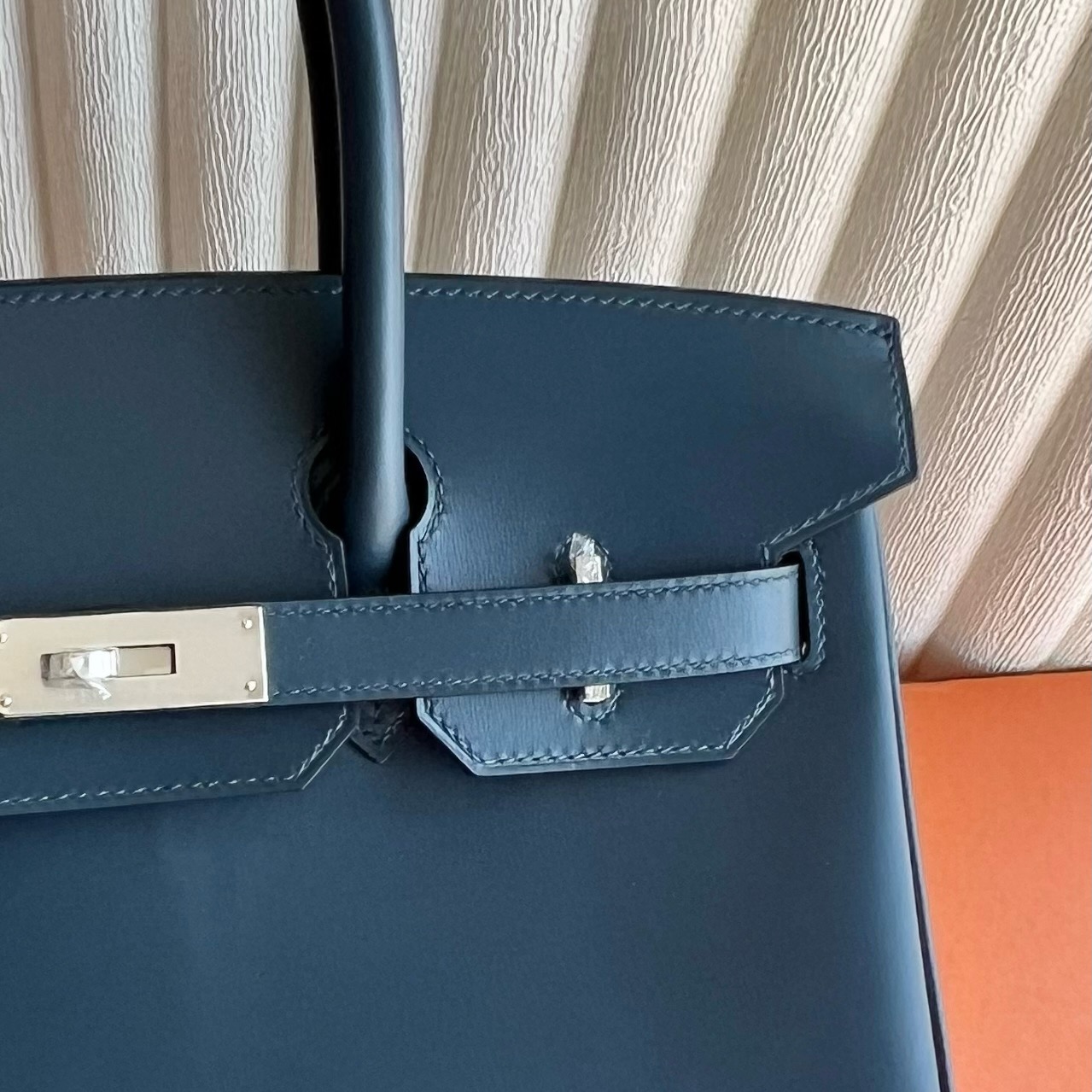 愛馬仕鉑金包價格及圖片Hermes Birkin 30 Box Bleu De Presse 普魯士藍