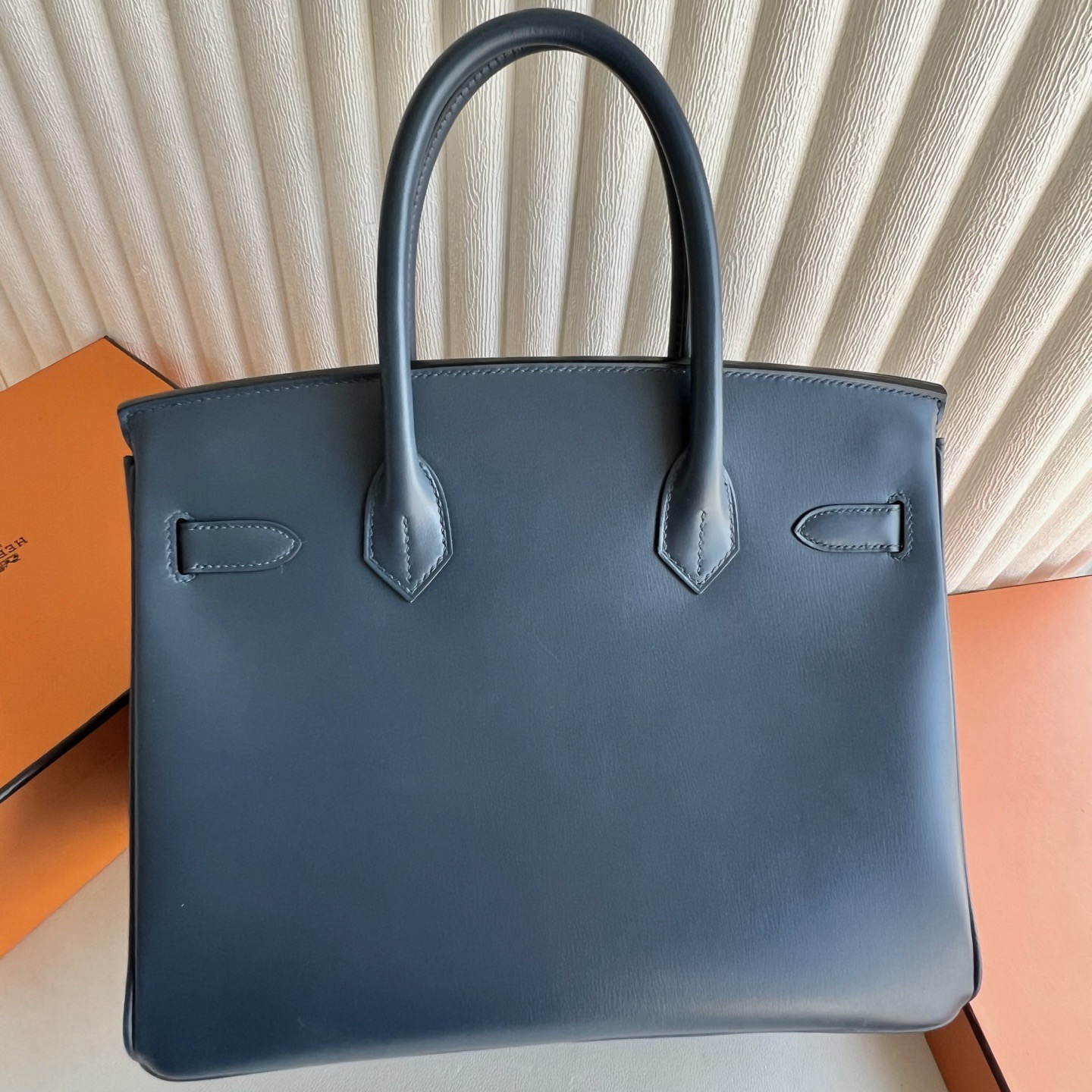 愛馬仕鉑金包價格及圖片Hermes Birkin 30 Box Bleu De Presse 普魯士藍