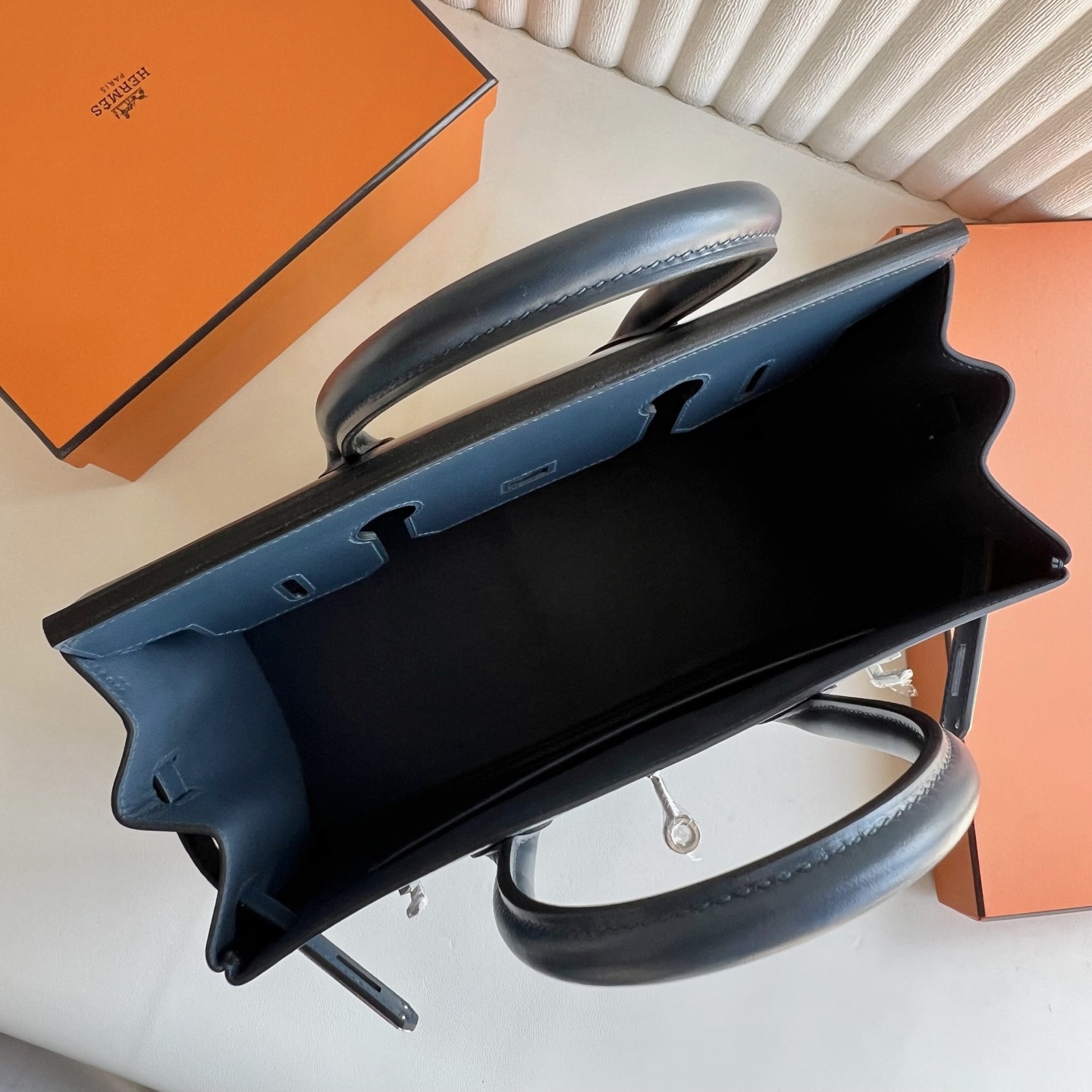 愛馬仕鉑金包價格及圖片Hermes Birkin 30 Box Bleu De Presse 普魯士藍