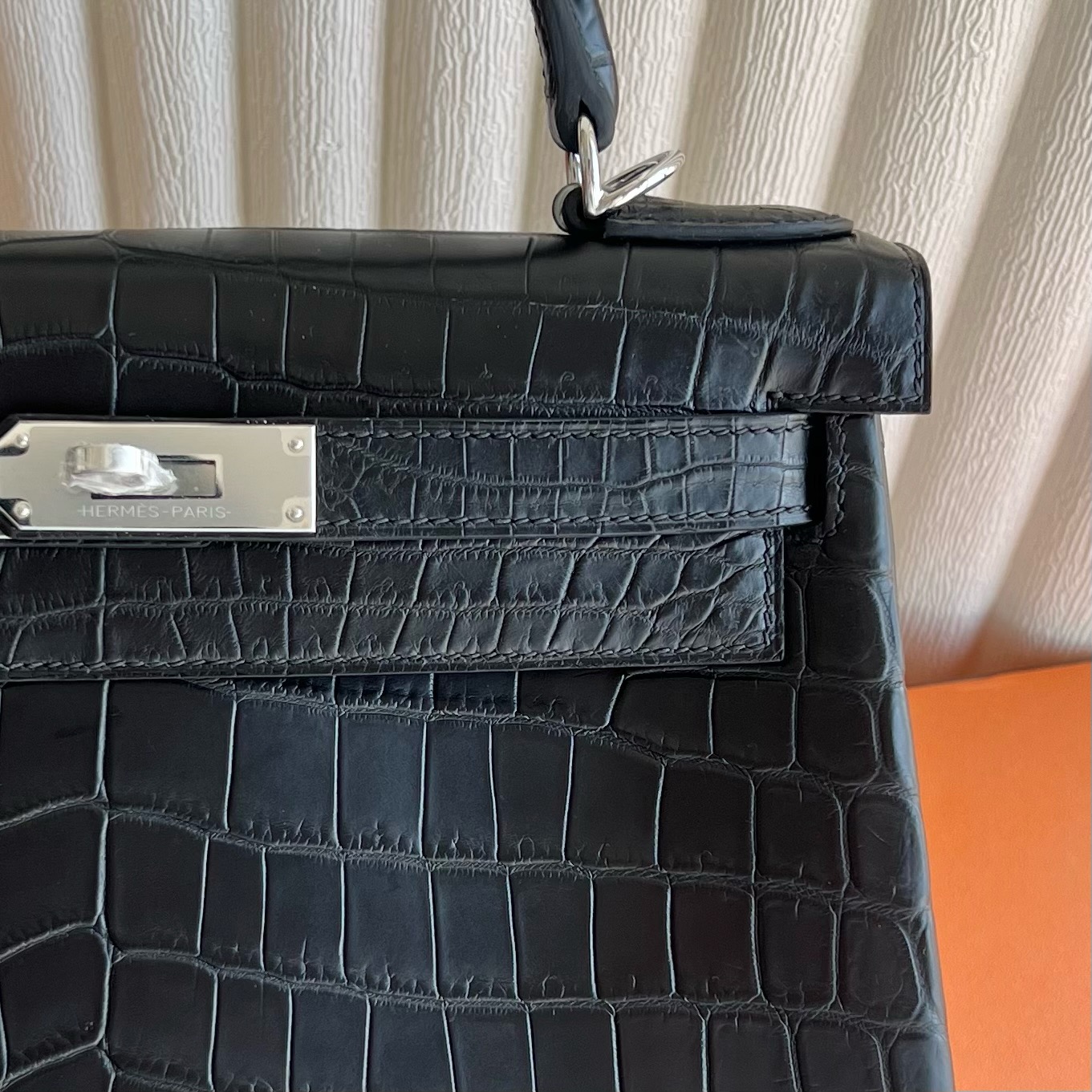 愛馬仕凱莉包尺寸大全 Hermes Kelly Retourne 28 Matte Nilo Crocodile Noir黑色-Qatar Kuwait Hermes Birkin Kelly Lindy bag 愛馬仕凱莉包尺寸大全 Hermes Kelly Retourne 28 Matte Nilo Crocodile Noir黑色