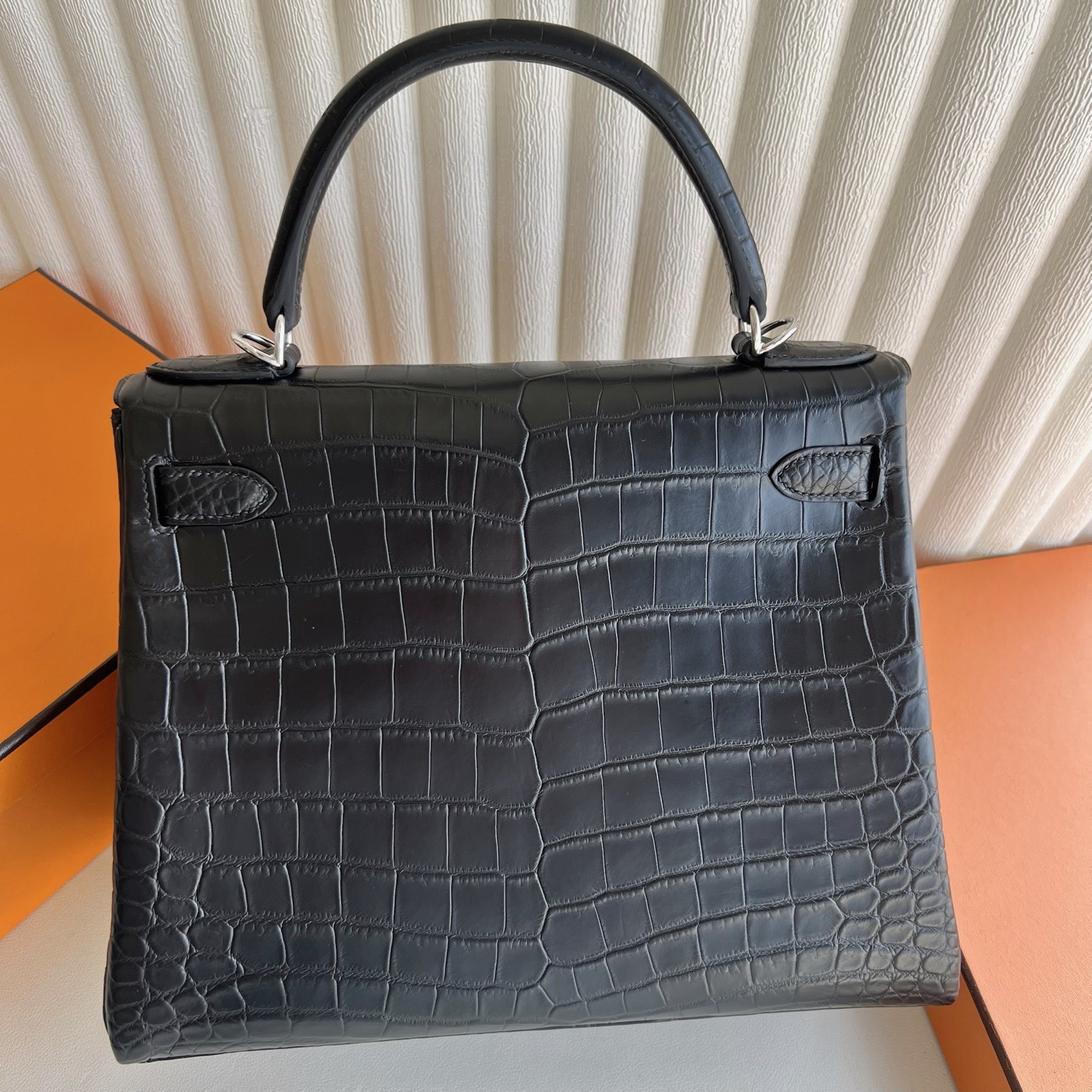 愛馬仕凱莉包尺寸大全 Hermes Kelly Retourne 28 Matte Nilo Crocodile Noir黑色-Qatar Kuwait Hermes Birkin Kelly Lindy bag 愛馬仕凱莉包尺寸大全 Hermes Kelly Retourne 28 Matte Nilo Crocodile Noir黑色