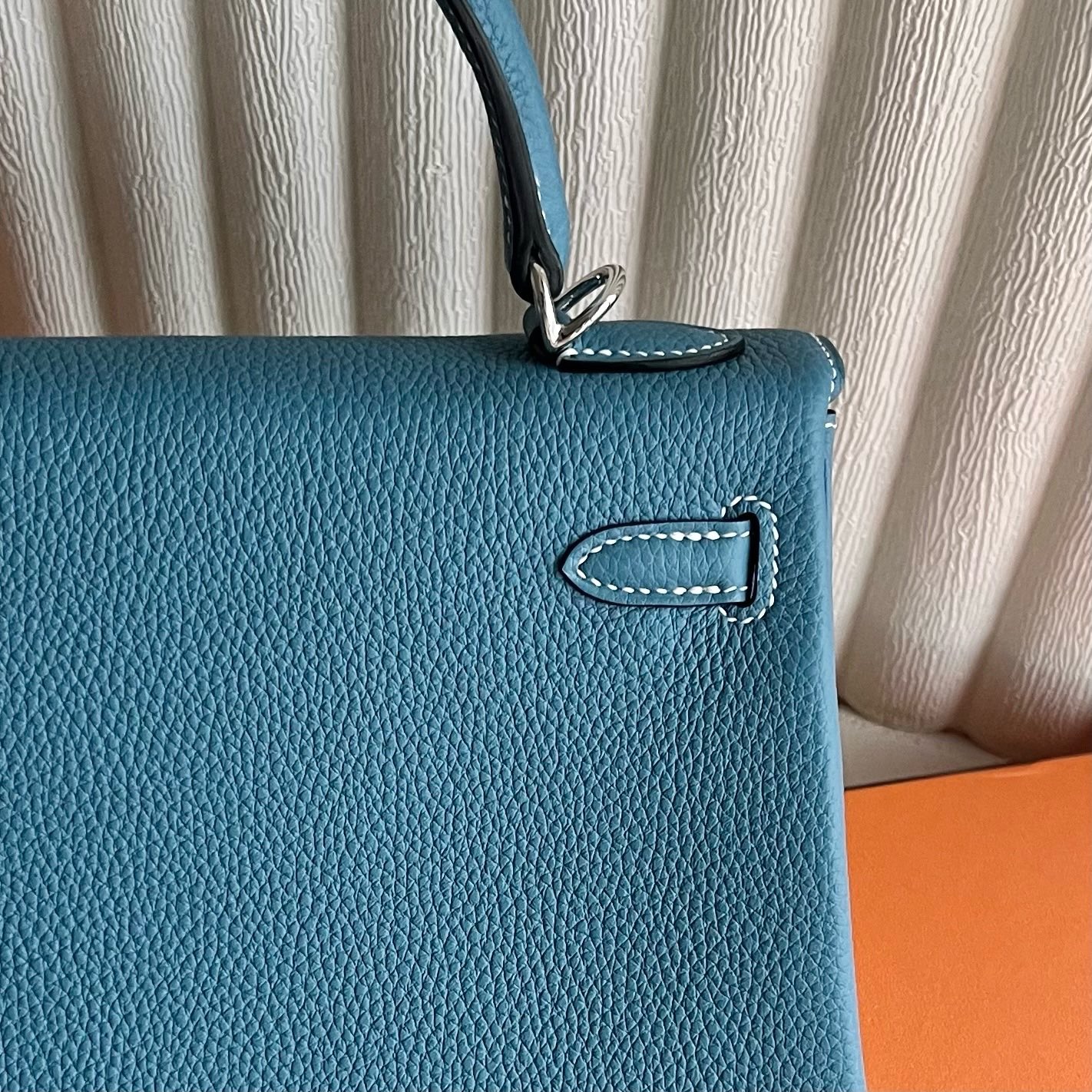 愛馬仕凱莉包包圖片Hermes Kelly Retourne 25 Togo New Bleu Jean 新牛仔藍
