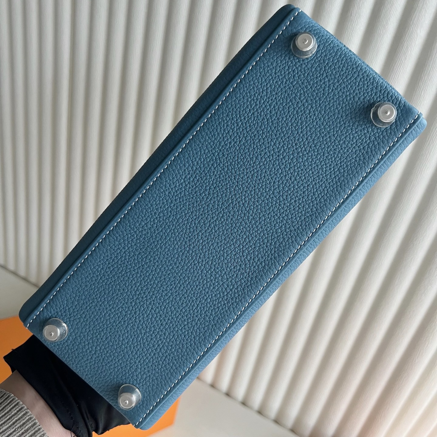 愛馬仕凱莉包包圖片Hermes Kelly Retourne 25 Togo New Bleu Jean 新牛仔藍