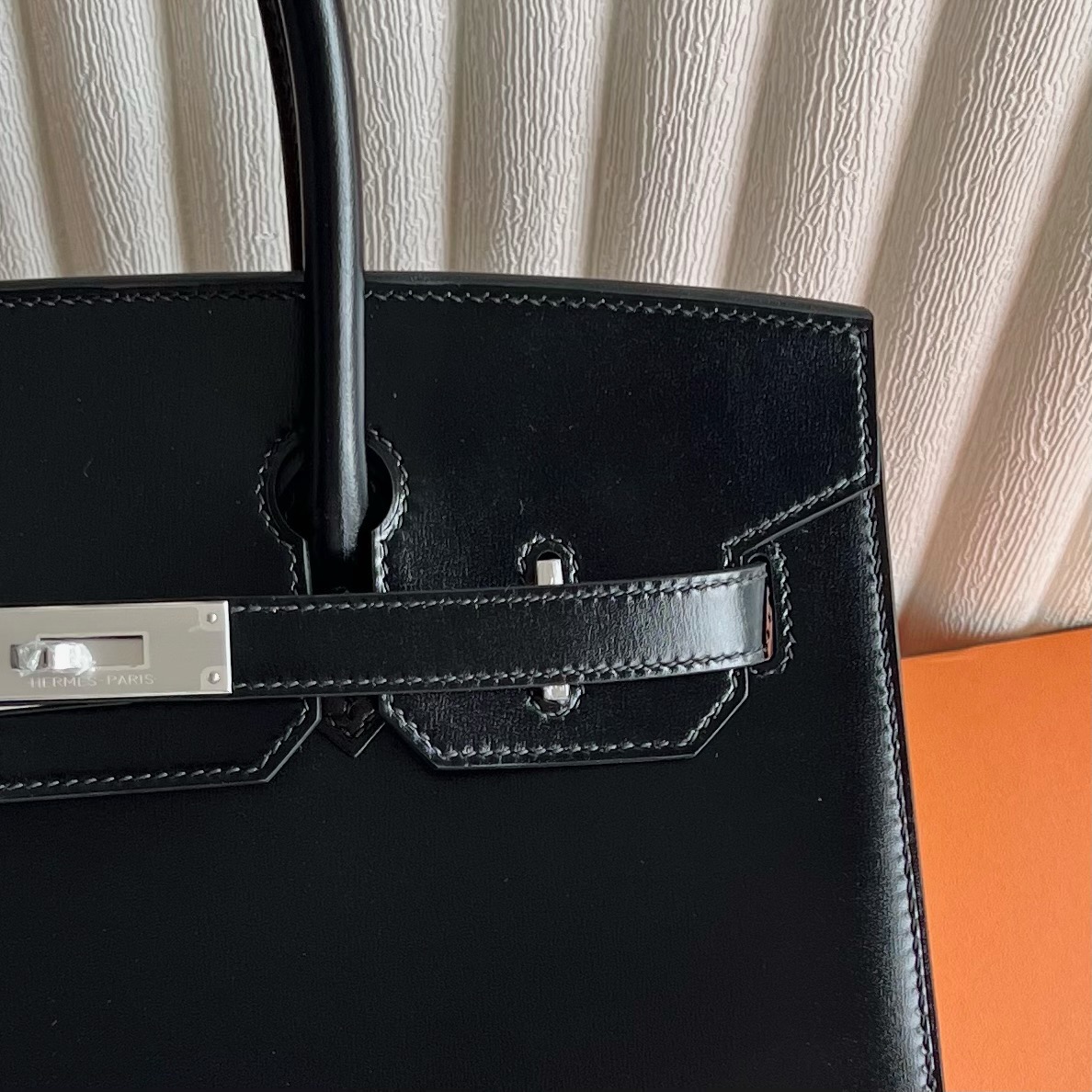 Hermes Birkin 30 Sellier Box 外縫 Noir黑色內拼55 Rouge H愛馬仕紅 銀色五金-Qatar Kuwait Hermes Birkin Kelly Lindy bag Hermes Birkin 30 Sellier Box 外縫 Noir黑色內拼55 Rouge H愛馬仕紅 銀色五金
