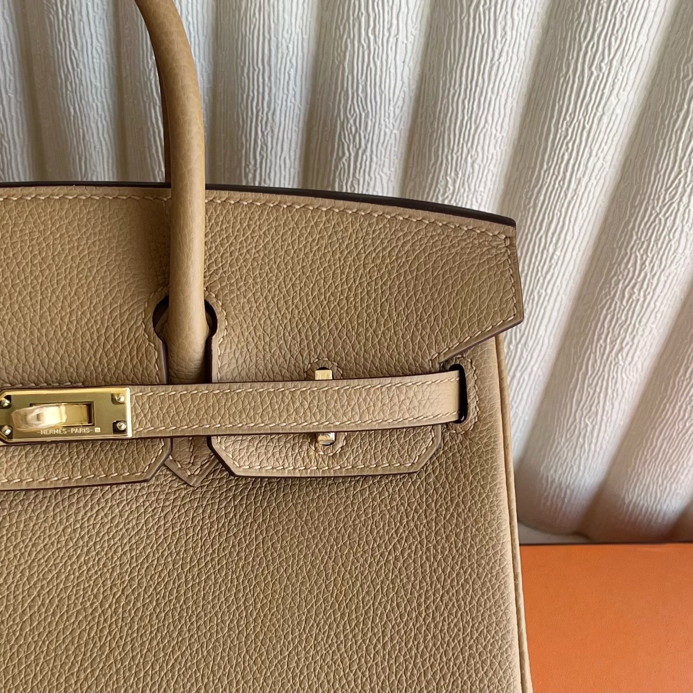 愛馬仕birkin25多少錢 Hermes Birkin 25 Togo 4B Biscuit 餅乾色金色五金