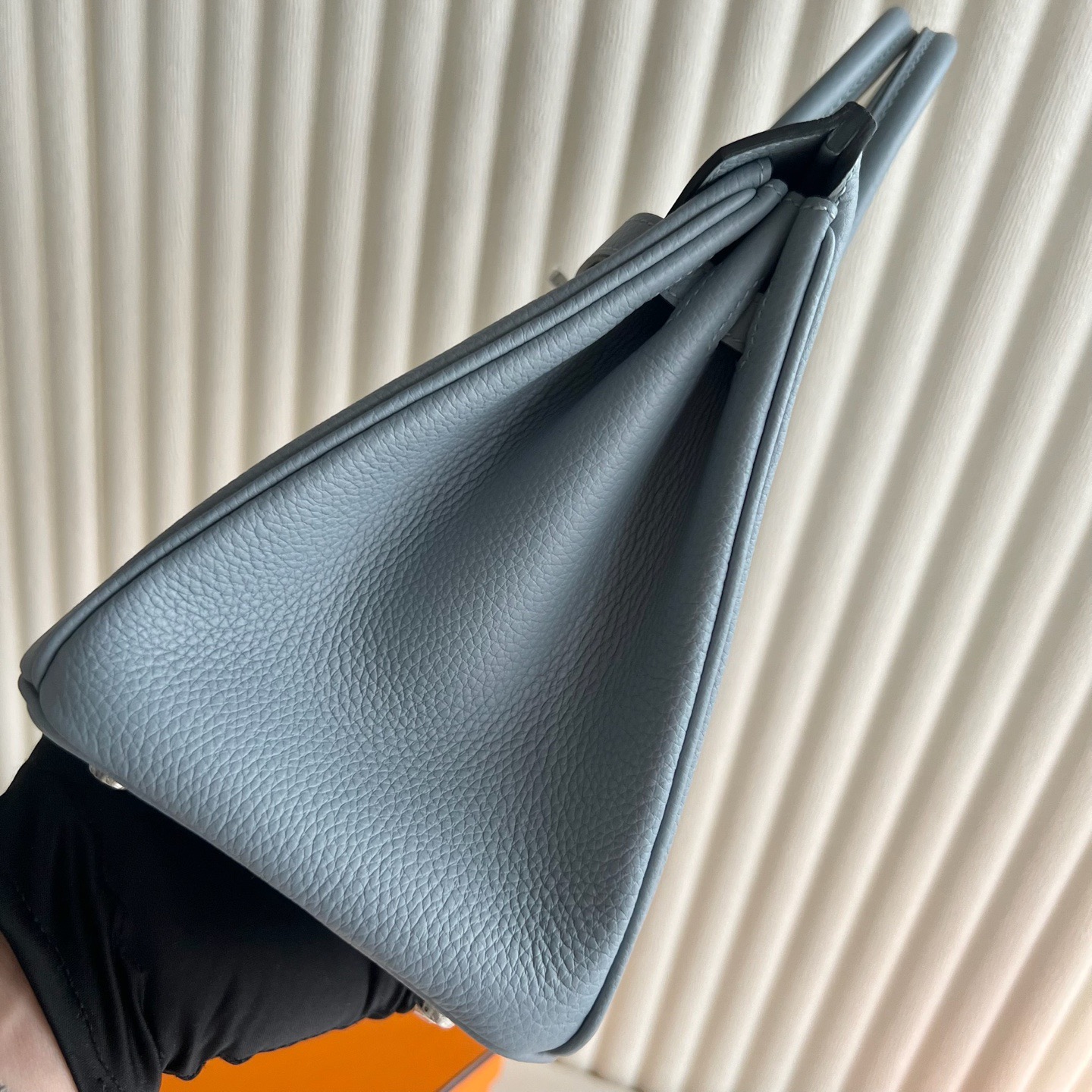 愛馬仕birkin25專櫃多少錢 Hermes Birkin 25 Togo J7 Bleu Lin亞麻藍銀色五金