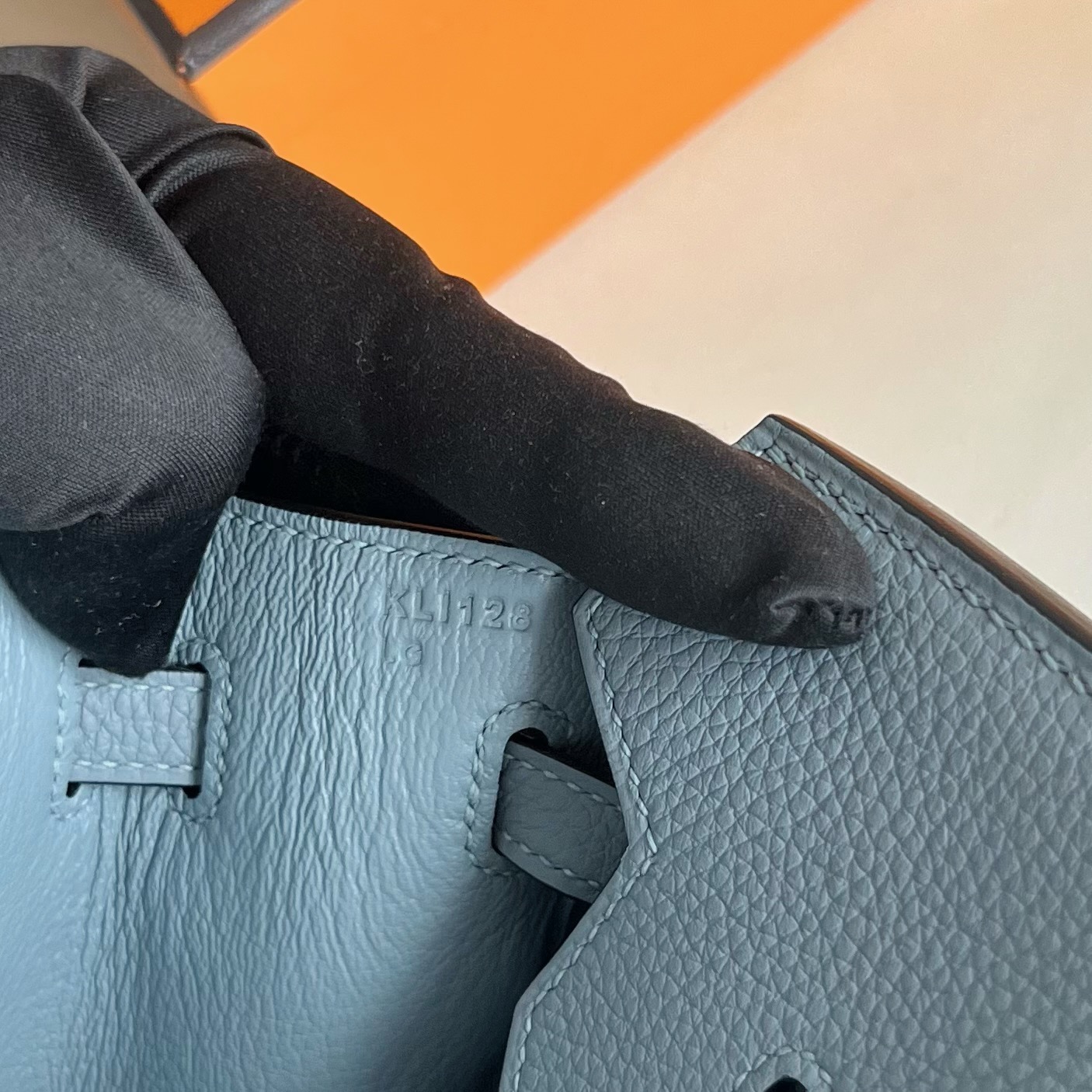 愛馬仕birkin25專櫃多少錢 Hermes Birkin 25 Togo J7 Bleu Lin亞麻藍銀色五金