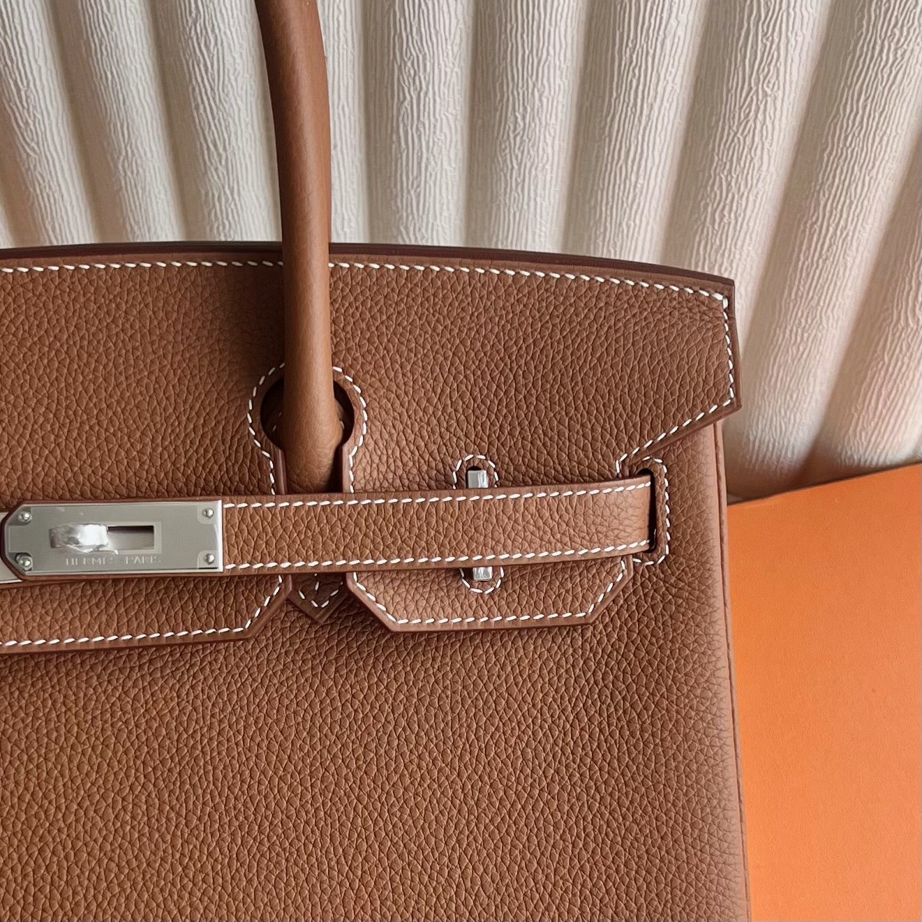 加拿大愛馬仕birkin30專櫃價格 Hermes Birkin 30 Togo Gold金棕色銀色五金