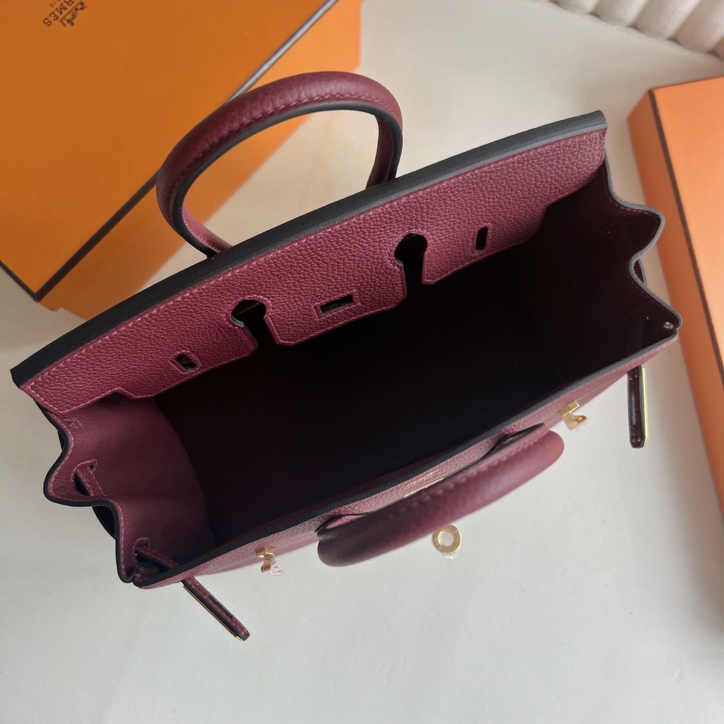 愛馬仕鉑金包25圖片大全Hermes Birkin 25 Togo Rouge H 愛馬仕紅 金色五金
