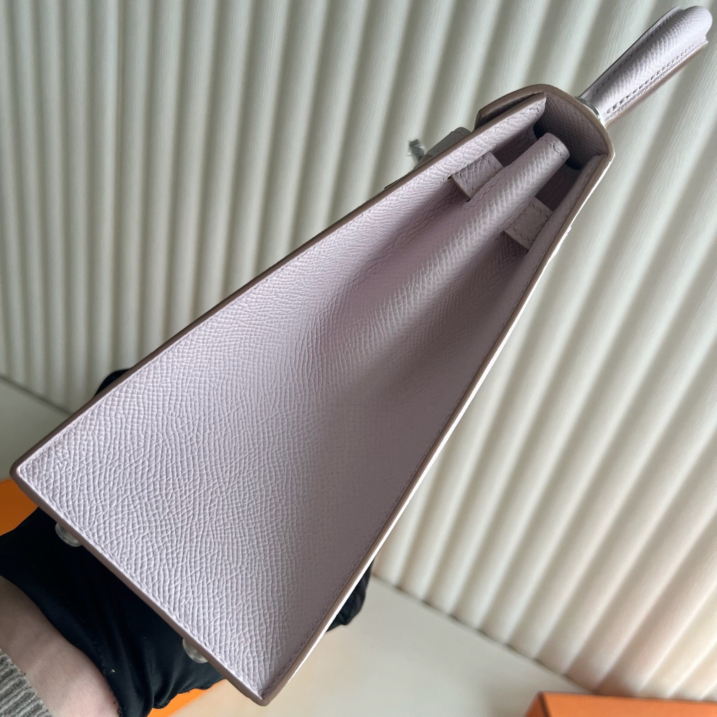 愛馬仕凱莉25澳大利亞多少錢 Hermes Kelly Sellier 25 Epsom Mauve Pale夢幻粉紫