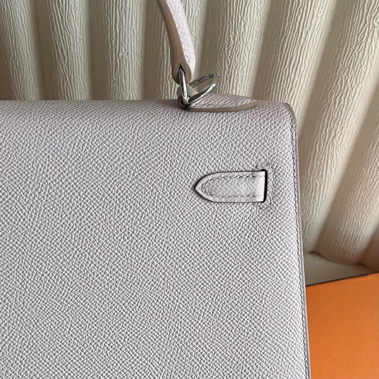 愛馬仕凱莉25澳大利亞多少錢 Hermes Kelly Sellier 25 Epsom Mauve Pale夢幻粉紫