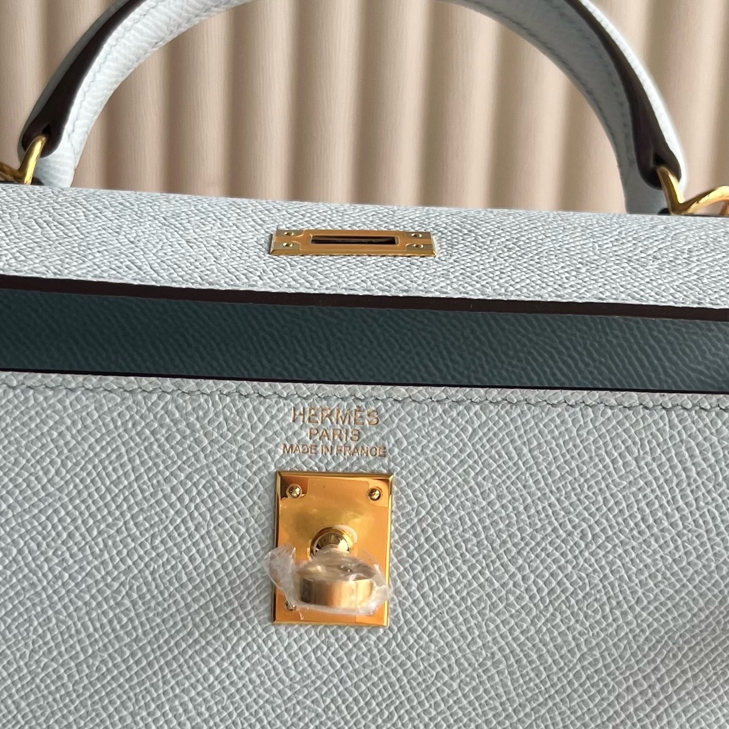 愛馬仕凱莉25澳大利亞專櫃價格 Hermes Kelly Sellier 25 Epsom Bleu Brume霧藍色
