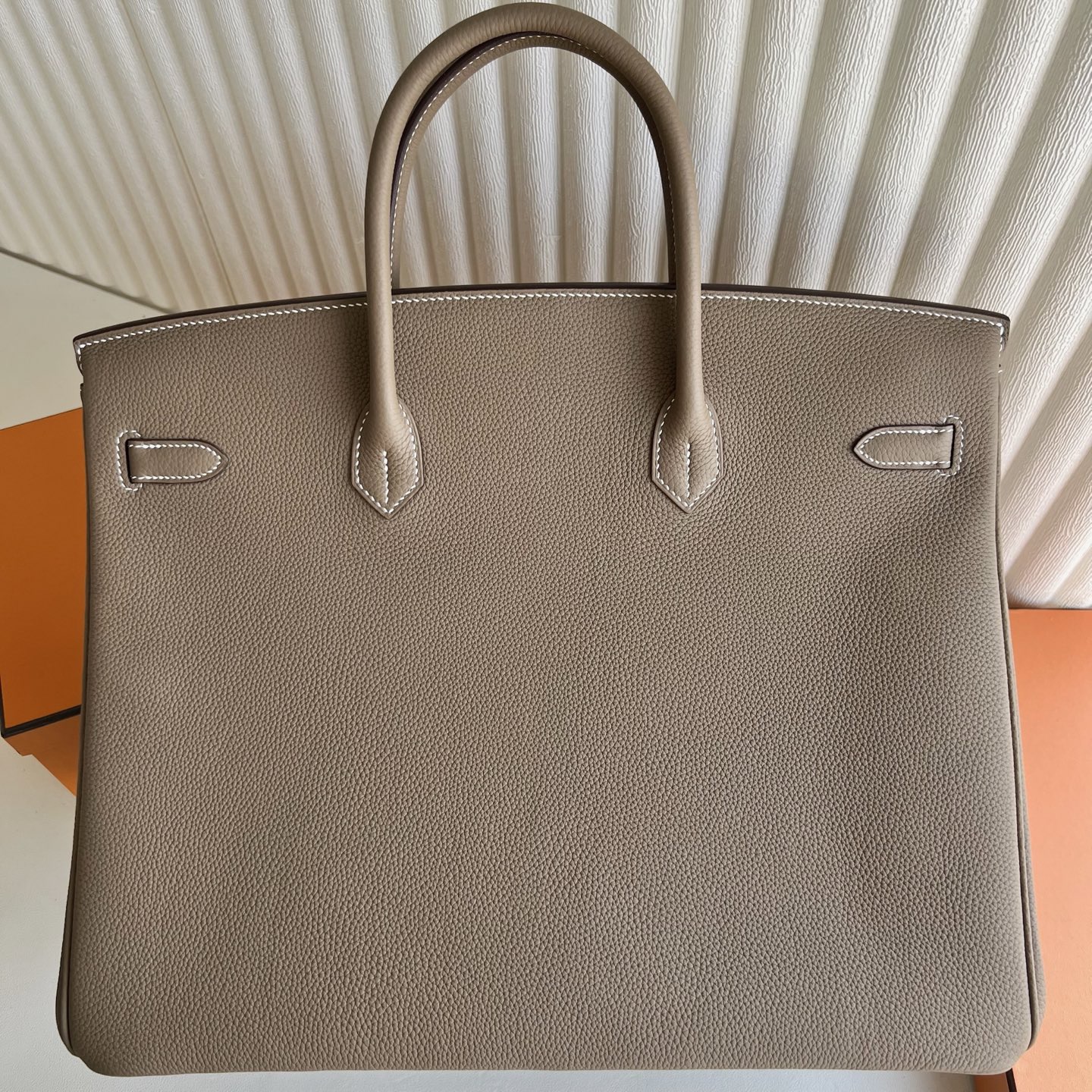 愛馬仕鉑金包圖片大全 Hermes Birkin 40 Togo Leather Etoupe大象灰 銀色五金