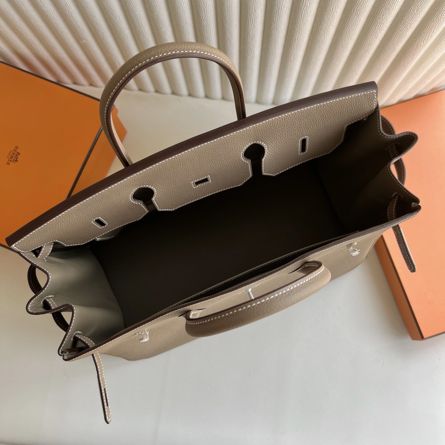 愛馬仕鉑金包圖片大全 Hermes Birkin 40 Togo Leather Etoupe大象灰 銀色五金